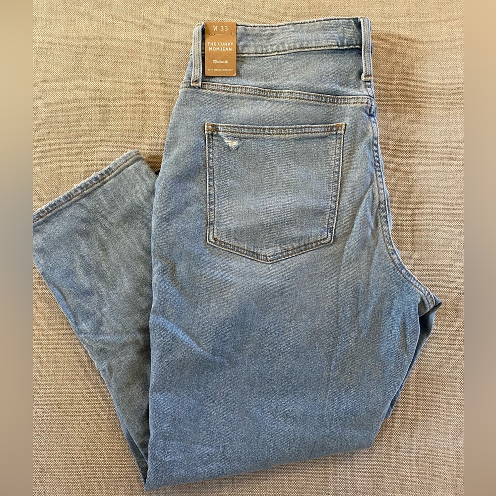 MADEWELL SIZE 33 The Curvy Momjean in Lowden Wash:  NF144 - Picture 5 of 9